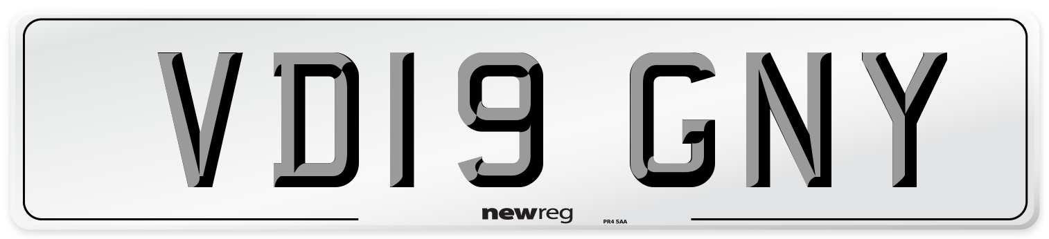 VD19 GNY Number Plate from New Reg